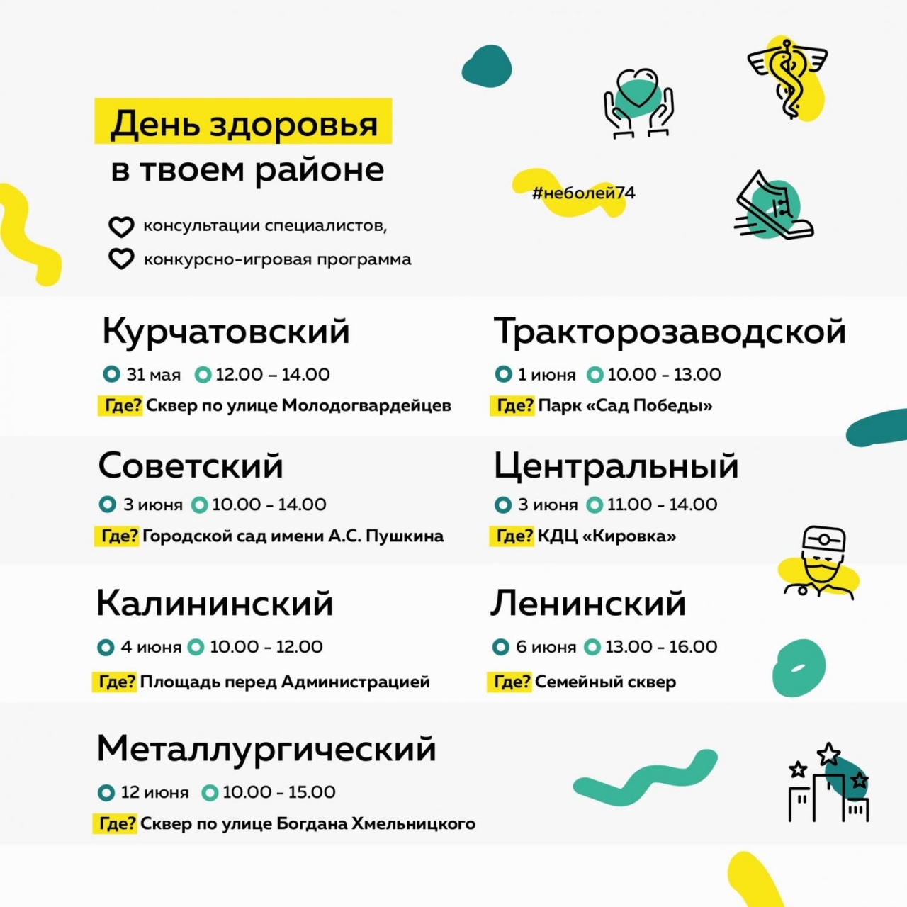 Жители каждого района Челябинска смогут проверить свое здоровье